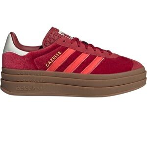 Adidas Gazelle Bold in Bright Red Velvet NWOT